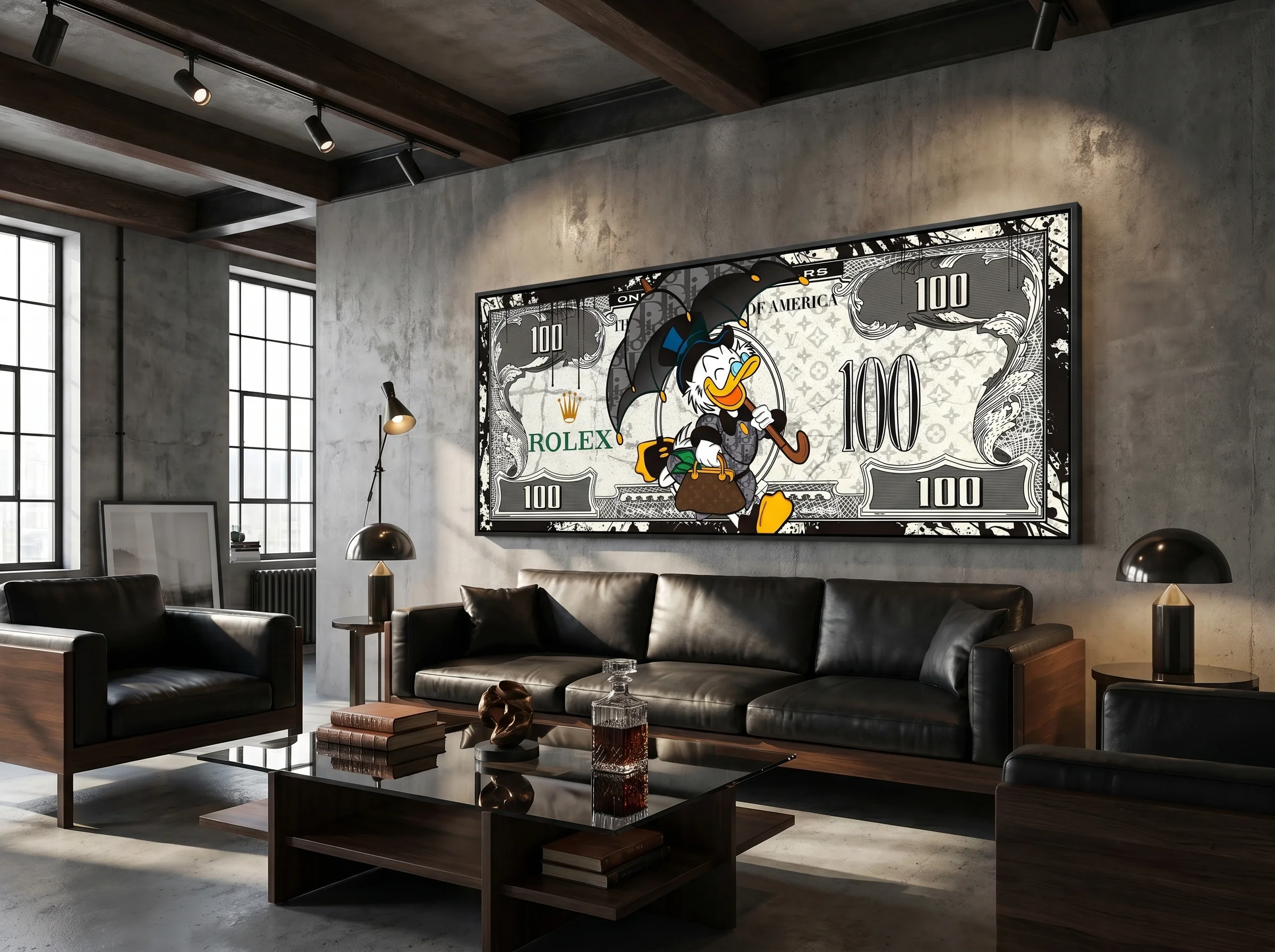 Tableau Pop Art Picsou Prestige – Street Art & Luxe AFTER