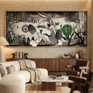 Tableau Pop Art "Selfmade Hustle" – Street Art Motivation