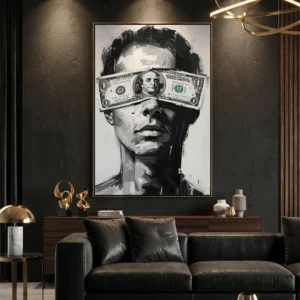 Tableau "Vision Dollar" – Portrait Pop Art Contemporain